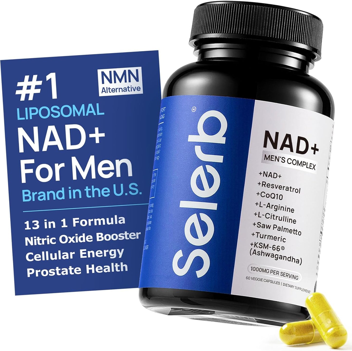 Selerb NAD+ Supplement -60 Capsules Advanced
